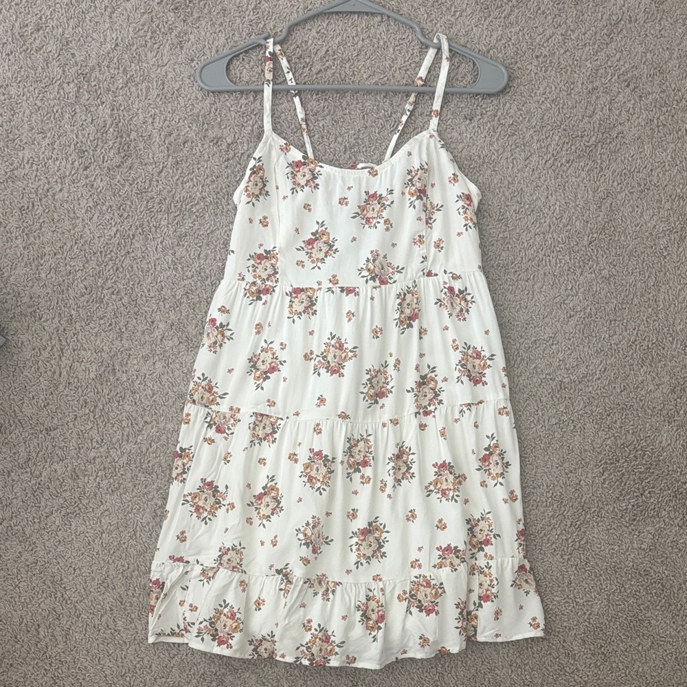 Hollister White Floral Dress